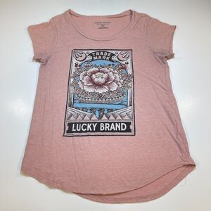 LUCKY BRAND JEANS Vintage Retro Boho Soft Style T Shirt Womens S